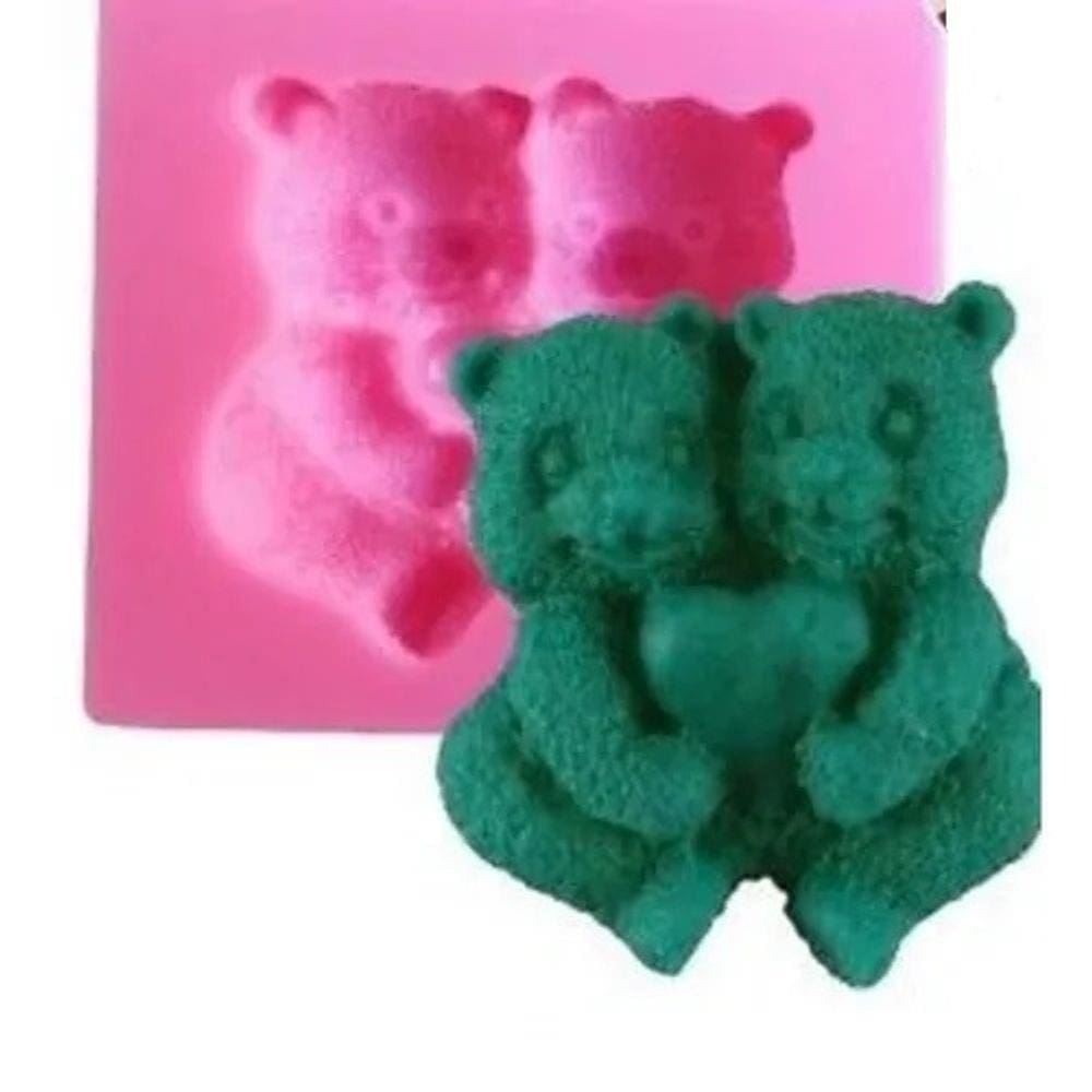 Molde De Silicone Ursos, Casal, Namorados