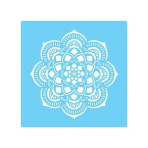 Stencil De Parede Tamako Mandala - 55 X 55Cm - Ref 594
