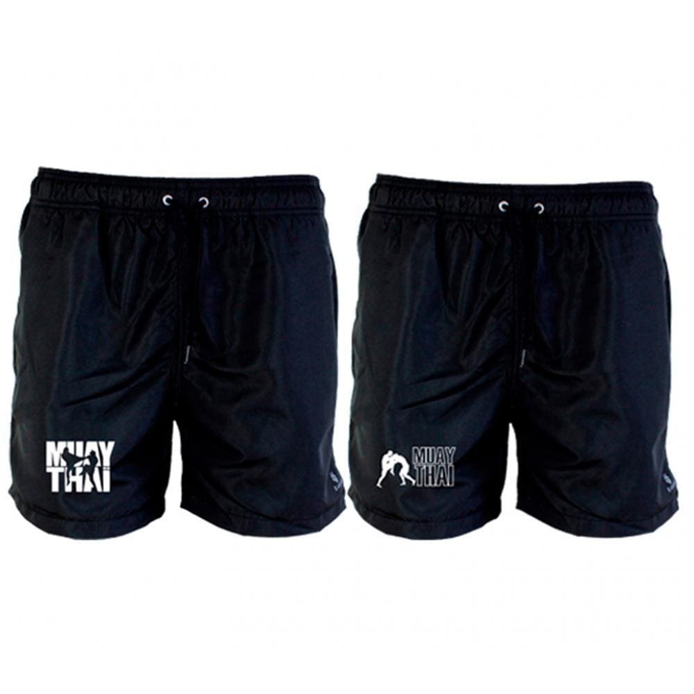 Kit 2 Short Tactel Masculino Muay Thai Leve Conforto