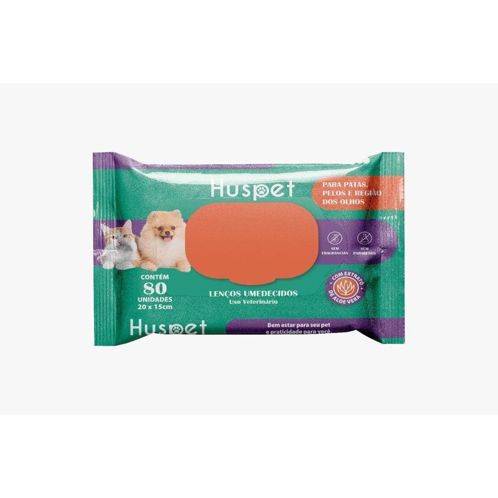 Lenço Umedecido Huspet 80 Folhas