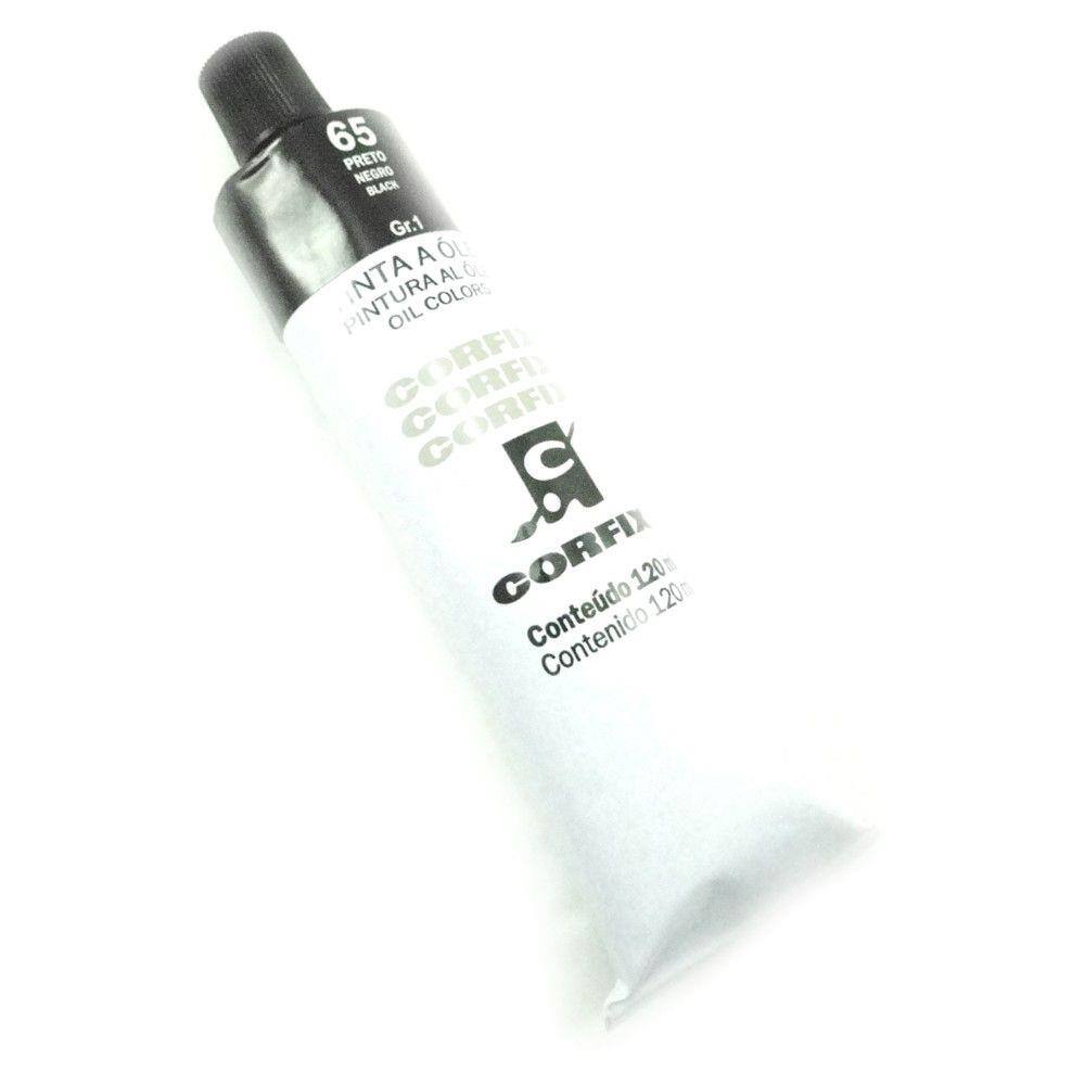 Tinta Óleo Corfix 120ml Cor Preto 65 Gr. 1