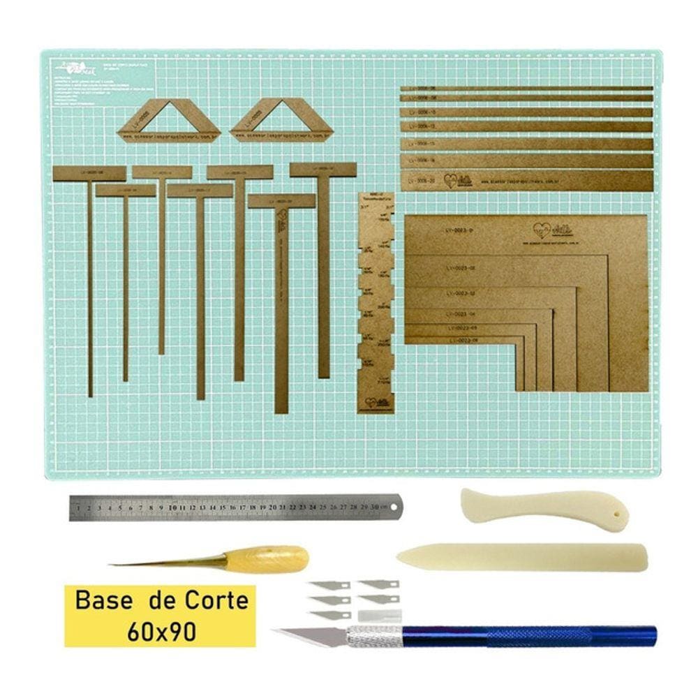 Base De Corte A1 90x60 Estilete Precisão Gabarito T Wire-o Fio de Cabelo Encadernação