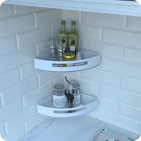 Kit 2 Porta Temperos e Condimentos de Parede Branco Multiuso