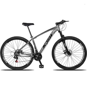 Bicicleta Aro 29 Ksw 21 Marchas Freios a Disco e Trava- Cor:Grafite/Preto