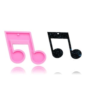 Molde De Silicone Notas Musical, Resina, Chaveiro