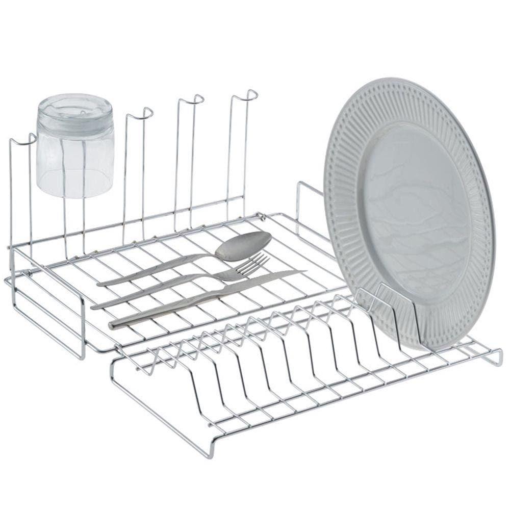 Escorredor De Louça Dobrável Mirela Schmitt Escorredor Multiuso De Pia Cromado