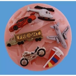 Molde De Silicone Avião Helicóptero Navio Carro Moto