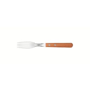 Conjunto de Garfos de Mesa Tramontina Dynamic com Lâminas em Aço Inox e Cabos de Madeira Natural 12 Peças Tramontina