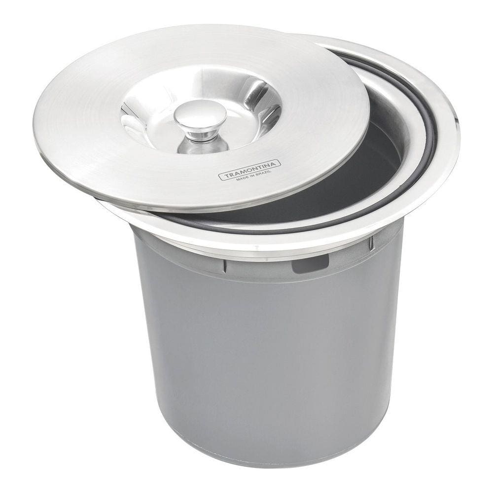 Lixeira Tramontina Clean Round De Embutir 5l Redonda Inox