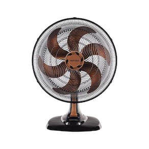 Ventilador Mesa Turbo 6 Pás 50Cm Preto/Bronze
