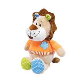 Leão Roupa Laranja 29cm - Pelúcia - Safári Africa Decoração