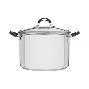 Caldeirão Tramontina Solar Silicone em Aço Inox com Fundo Triplo com Tampa de Vidro 28 cm 11,9 L Tramontina