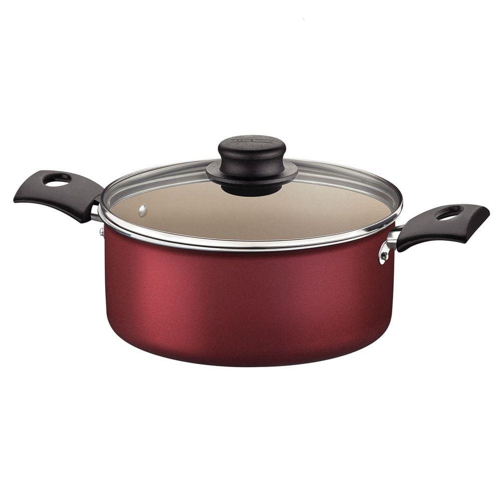 Caçarola Turim Tramontina em Alumínio Vermelho com Revestimento interno antiaderente 24cm Tramontina