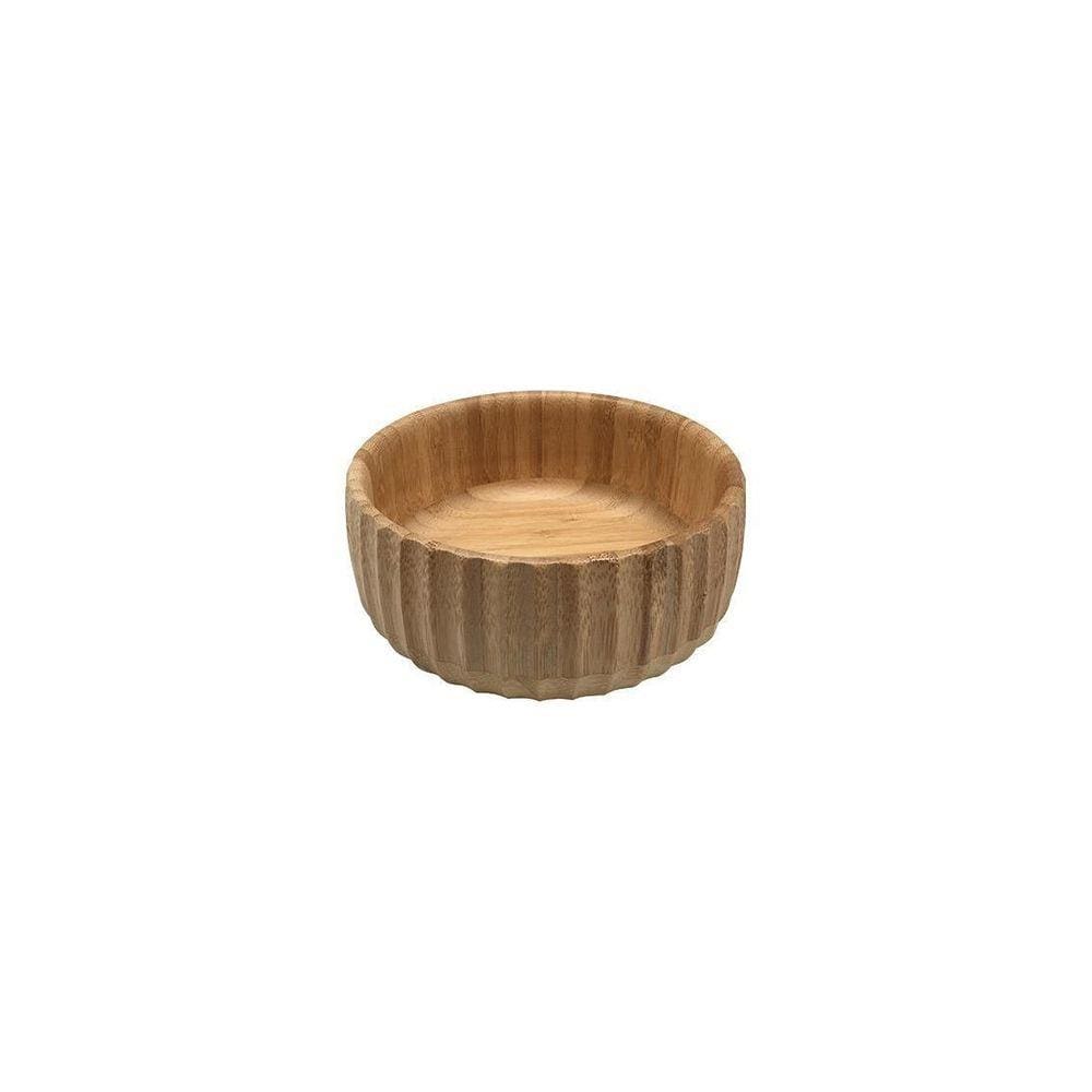 Bowl Canelado Em Bambu Pequeno 15 Cm