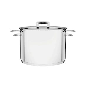 Caldeirão Tramontina Brava em Aço Inox Fundo Triplo com Tampa Plana e Alças 24 cm 7,7 L Tramontina