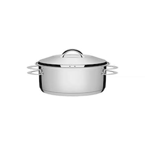Caçarola Tramontina Solar Rasa em Aço Inox Fundo Triplo com Tampa e Alças 20 cm 2,9 L Tramontina