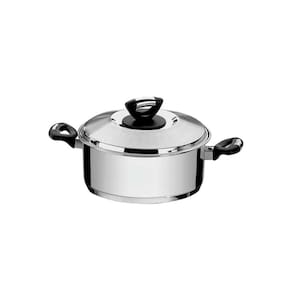 Caçarola Tramontina Solar Baquelite Rasa em Aço Inox Fundo Triplo com Tampa Alças de Baquelite 20 cm 2,9 L Tramontina