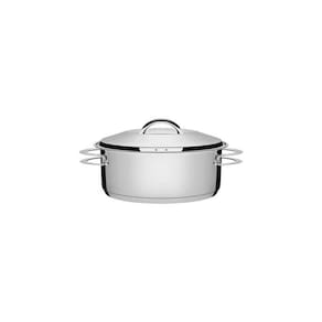 Caçarola Tramontina Rasa Solar em Aço Inox Fundo Triplo com Tampa e Alças 16 cm 1,4 L Tramontina