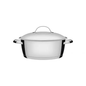 Caçarola Rasa Tramontina Allegra em Aço Inox com Fundo Triplo 24 cm 4,2 L Tramontina