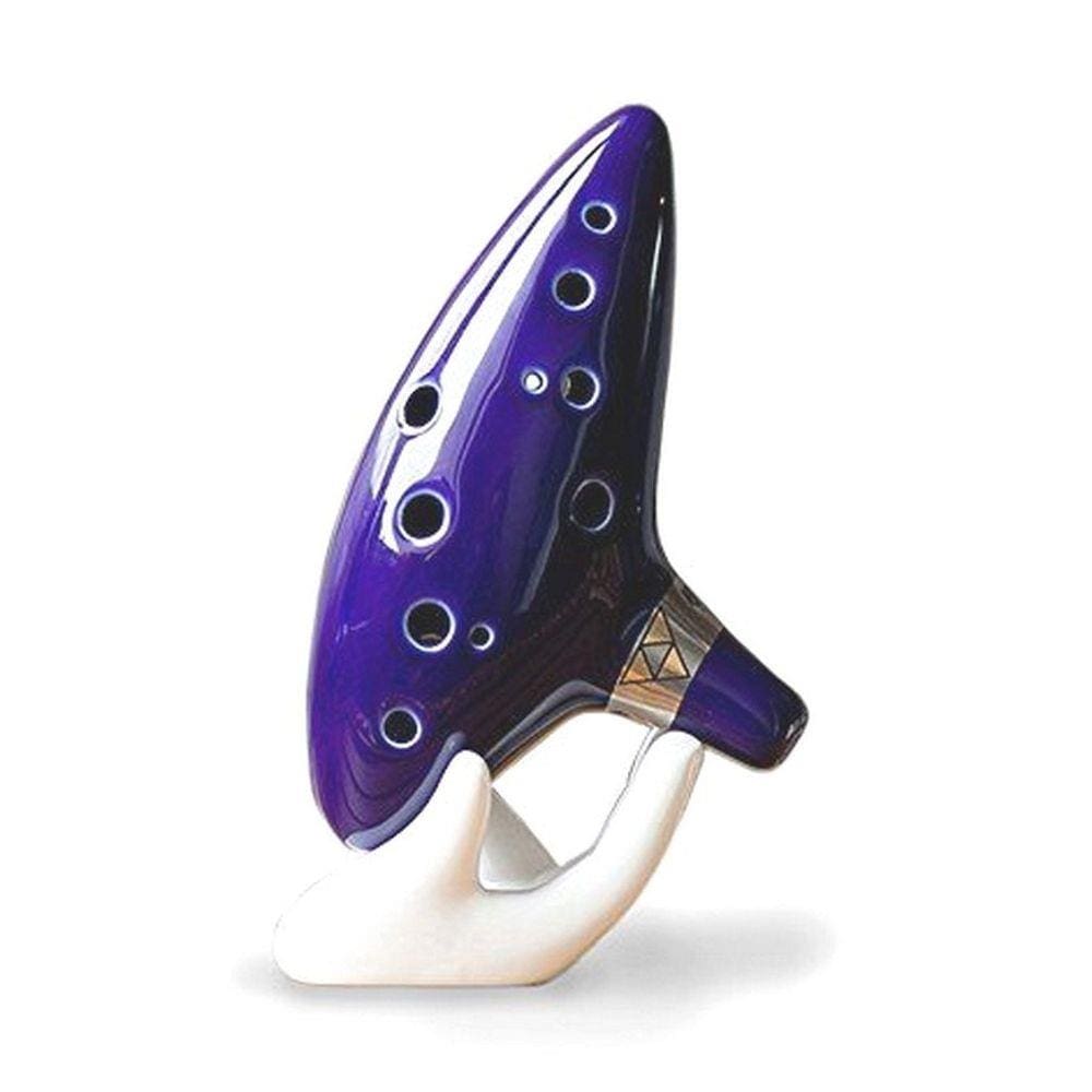 Ocarina Legend Of Zelda 12 Furos Alto Dó Manual e Suporte