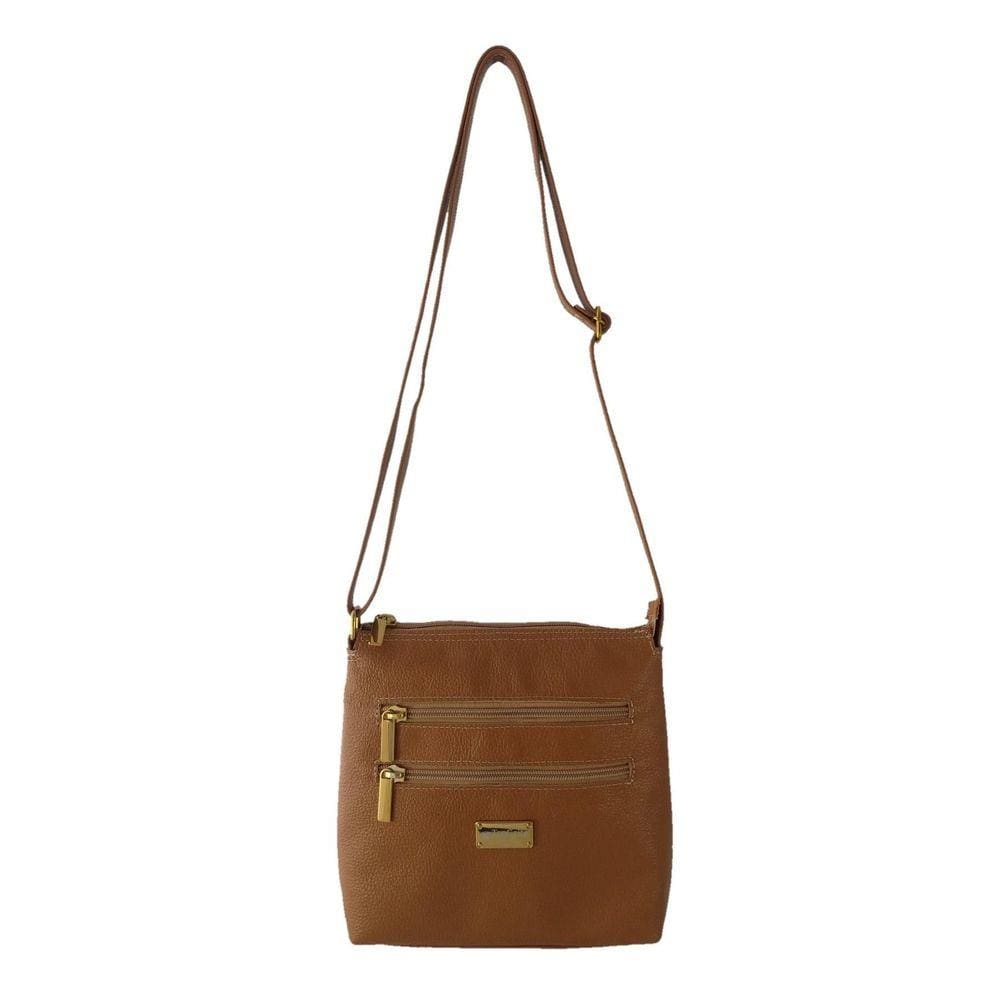 Bolsa Transversal Topgrife Couro Caramelo