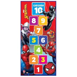 Base Decorativa Amarelinha Spiderman 140 Cm Tapete Lider