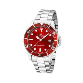 Relogio Masculino Champion Prata com Vermelho CA31266V