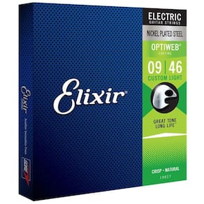 Jogo De Cordas Elixir Optiweb Guitarra 09 046 Custom L 19027