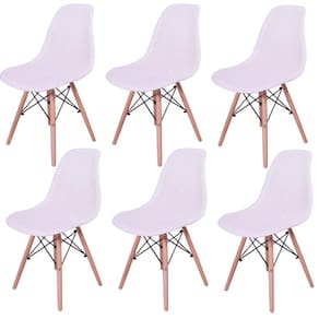 Kit 6 Cadeiras Charles Eames Eifell Furadinha