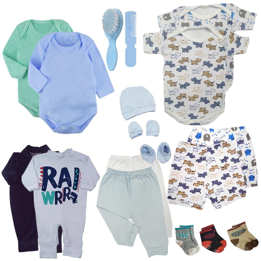 Kit 18Pç Roupa De Bebê Masculino Feminino Presente Enxoval