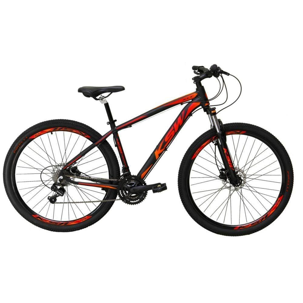 Bicicleta Aro 29 24v K7Freio HidráulicoPreto/vermelho Tam17