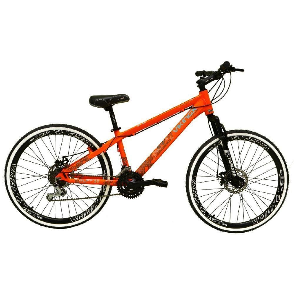 Bicicleta Aro 26 Tuff Laranja 21v Freio A Disco Aros Preto