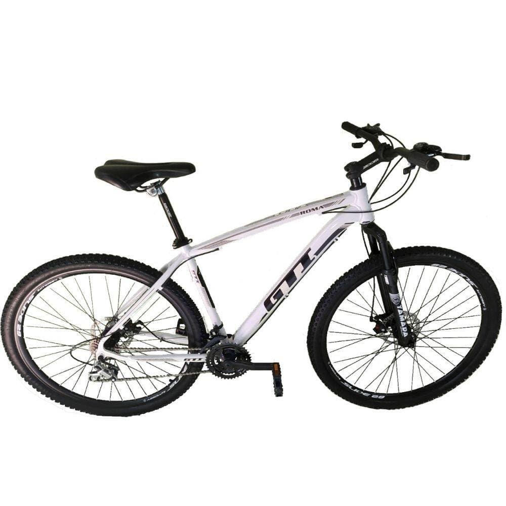 Bicicleta Aro 29 Gti Roma 21v Freio A Disco Branco - Tam. 15