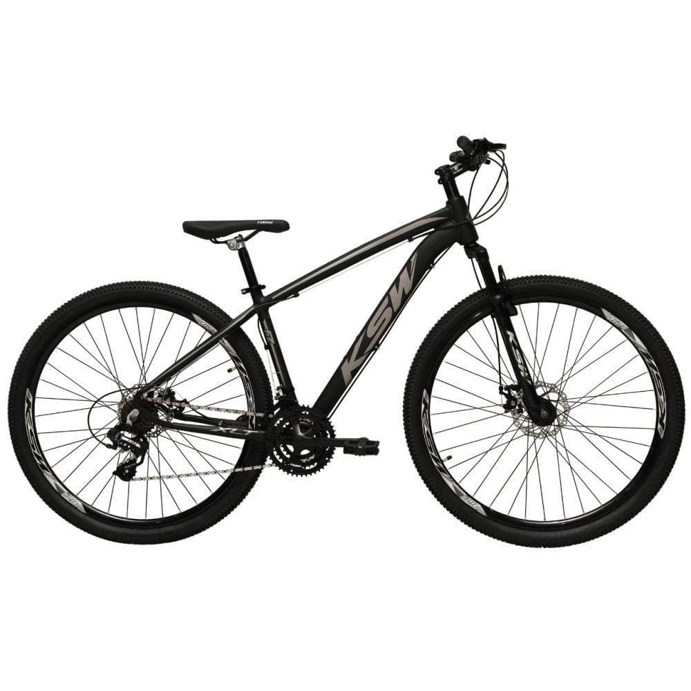 Bicicleta Aro 29 24v K7 Freio Hidráulico Preto/prata Tam. 15