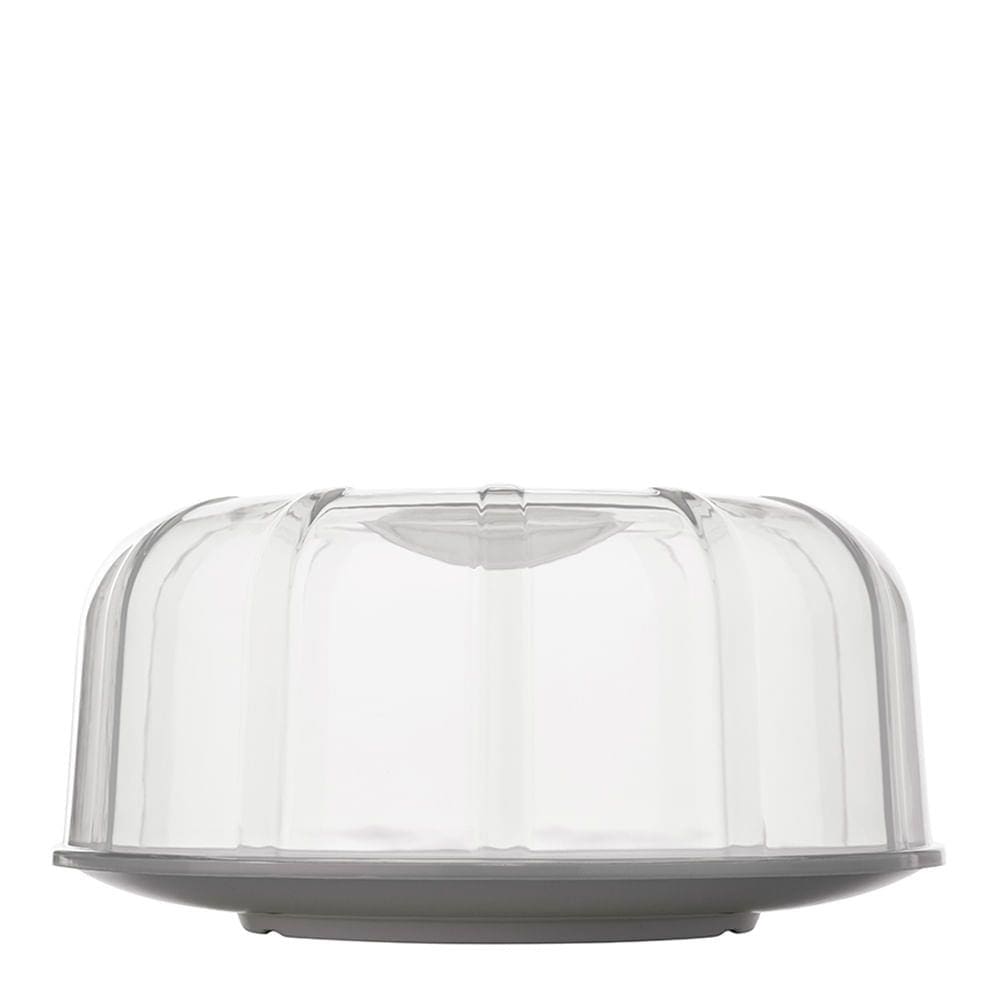 Boleira Elegance Redonda Com Tampa 30cm Branca em Policarbonato Linha Profissional Cook VEM