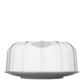 Boleira Elegance Redonda Com Tampa 30cm Branca em Policarbonato Linha Profissional Cook VEM