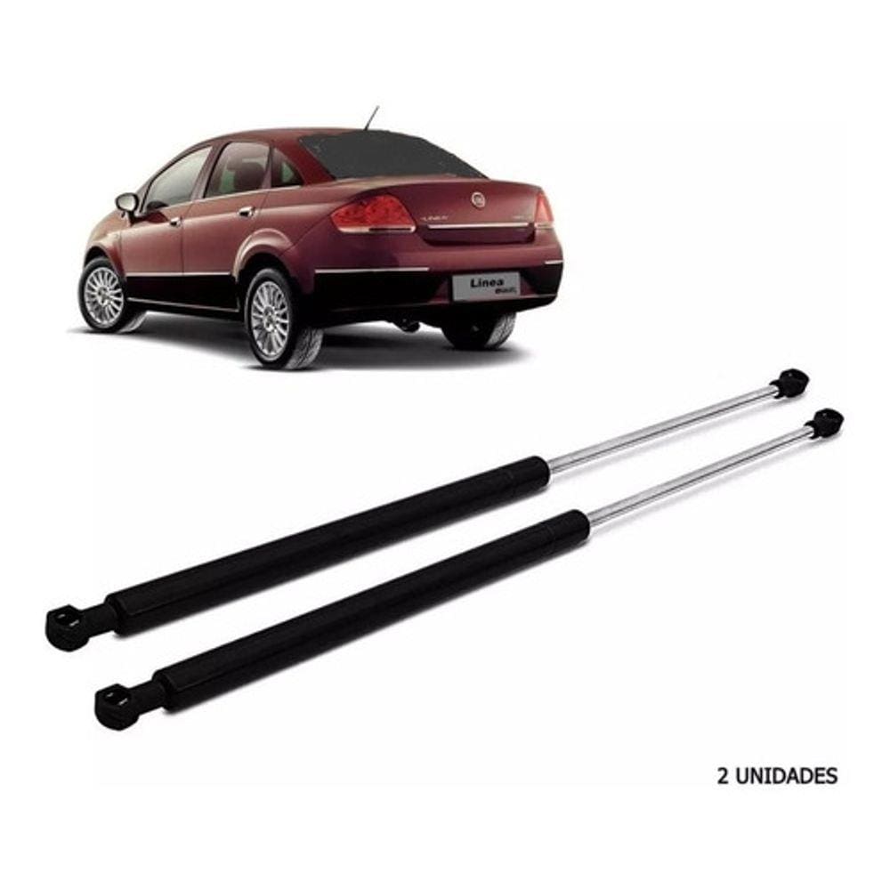 Kit Par Pistão Amortecedor Tampa Traseira Porta Malas Fiat Linea 2008 2009 2010 2011 2012 2013 2014 2015 2016