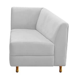 Recamier Valéria 140cm Lado Direito Corano Branco Adj Decor