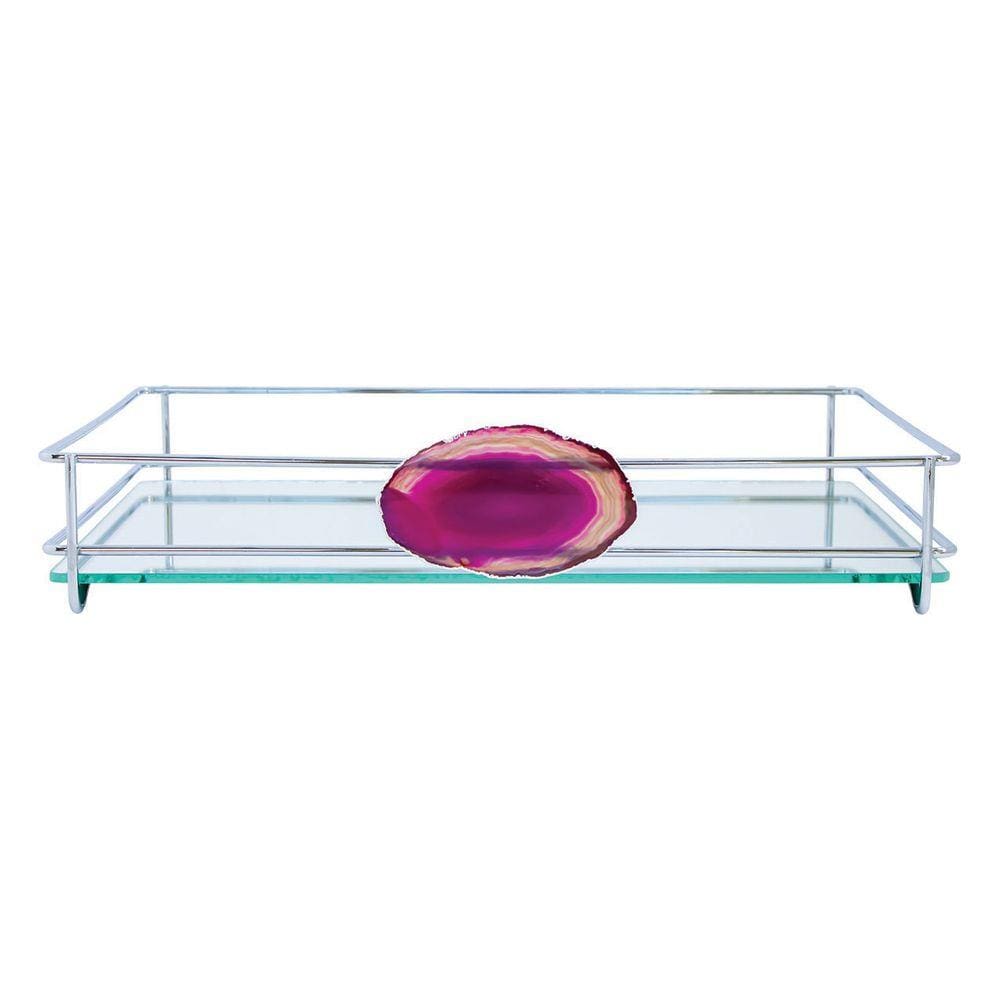 Bandeja Hara Fence Ágata Cromada 10X20 Cm