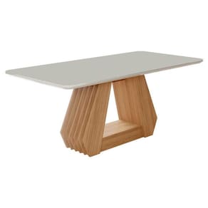 Mesa Cimol Ágata Tampo MDF 180cm Nature/Off White