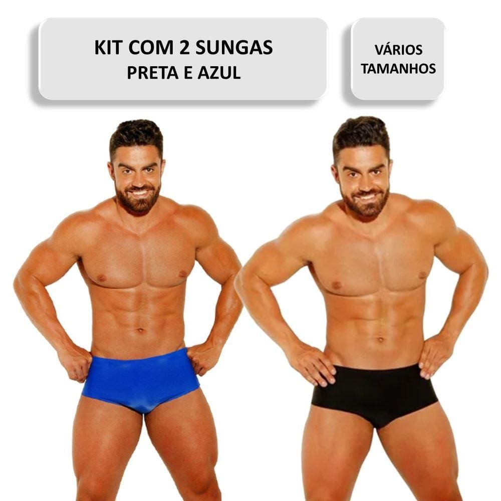 Kit Com 2 Sungas Masculinas Lisa Moda Praia Lançamento Verão