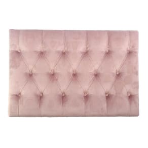 Cabeceira solteiro para cama box painel capitone veludo rosa