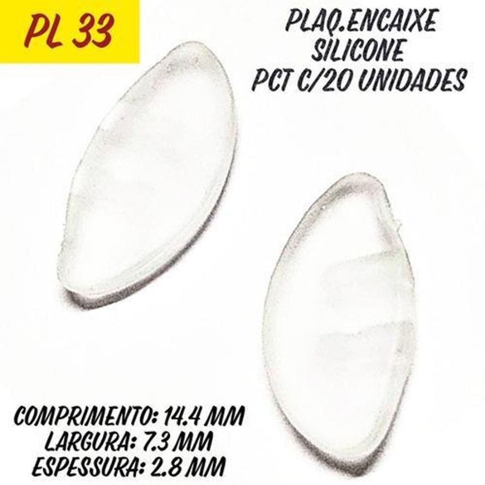 Plaqueta De Silicone Consertos Óculos Transparente 20 Pares
