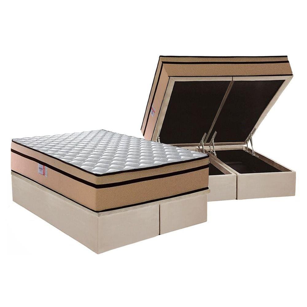 Colchão Plumatex Espuma D45 Selectus+Cama Baú Queen 158