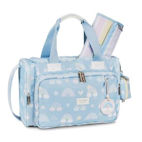 Bolsa Azul 38X25X15Cm Anne Arco-Íris - Masterbag