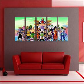 Quadro Decorativo Dragon Ball Goku Desenho Com Moldura G02