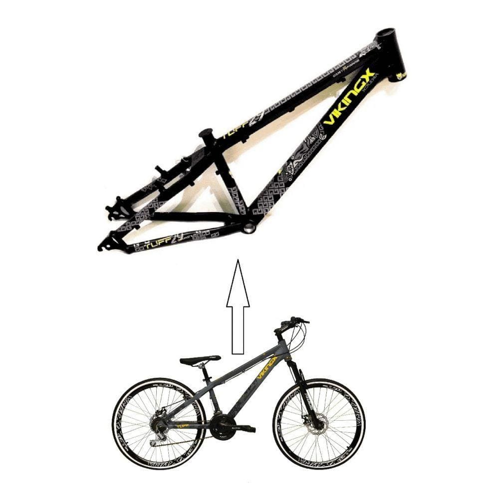 Bicicleta Aro 26 Tuff Preto 21v Freio A Disco Aros Preto