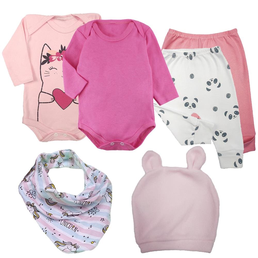 Roupinha De Bebê Para Presente Kit 6Pç Masculino Feminino