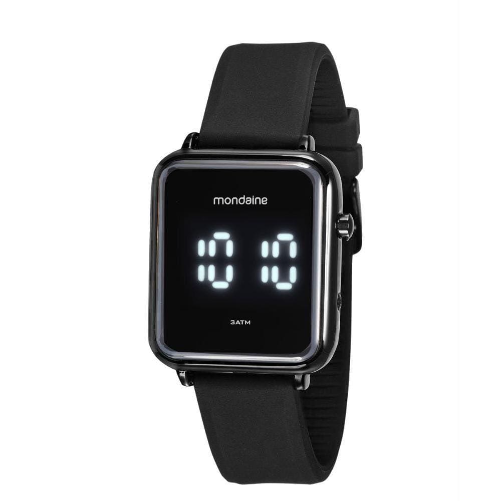 Relógio Masculino Mondaine Preto Led Branco