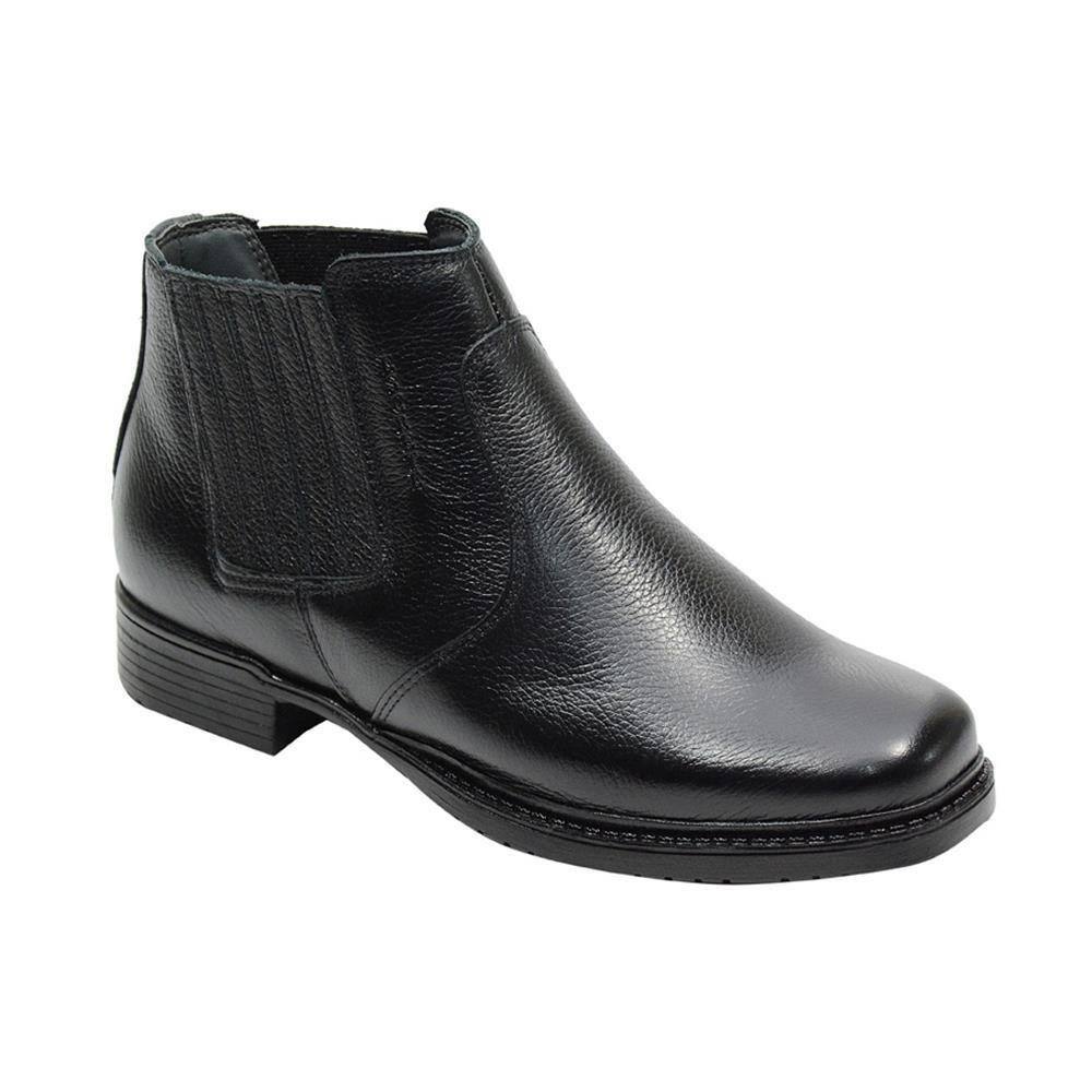 Bota Masculina Couro Palmilha Gel Elástico Casual Conforto | Casas Bahia